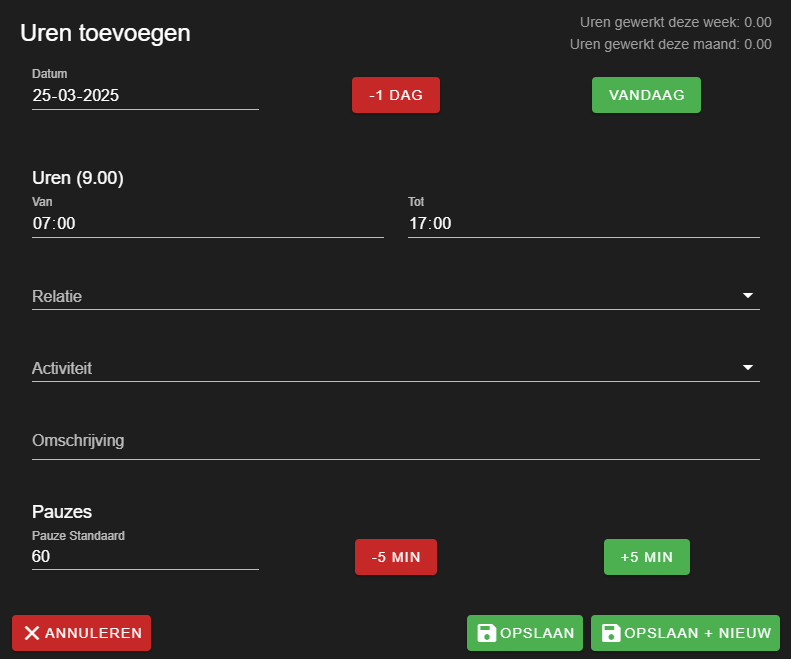 Tijdregistratie Smartphone 